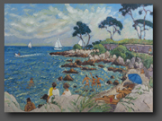 Antibes. Le Bain de Soleil 60x80cm